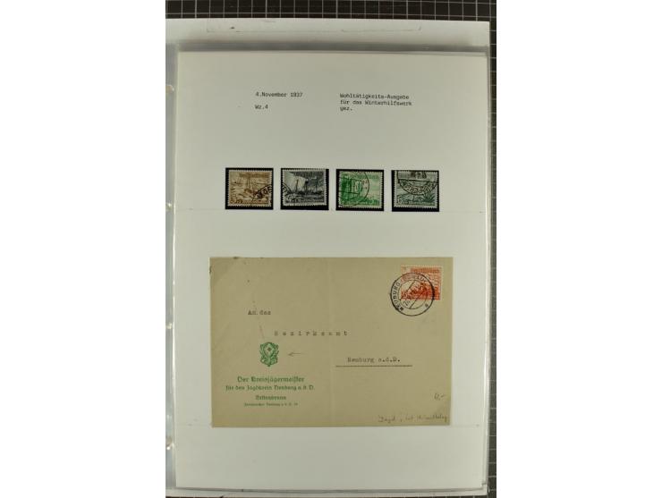 1923/45, meist gestempelte und postfrische Sammlung mit sehr vielen Briefen und Karten, dabei bessere und kpl. Ausgaben, bess