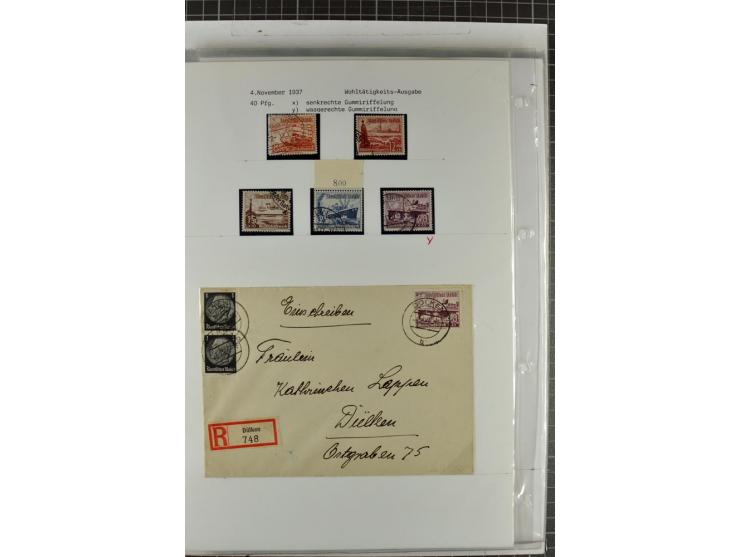 1923/45, meist gestempelte und postfrische Sammlung mit sehr vielen Briefen und Karten, dabei bessere und kpl. Ausgaben, bess