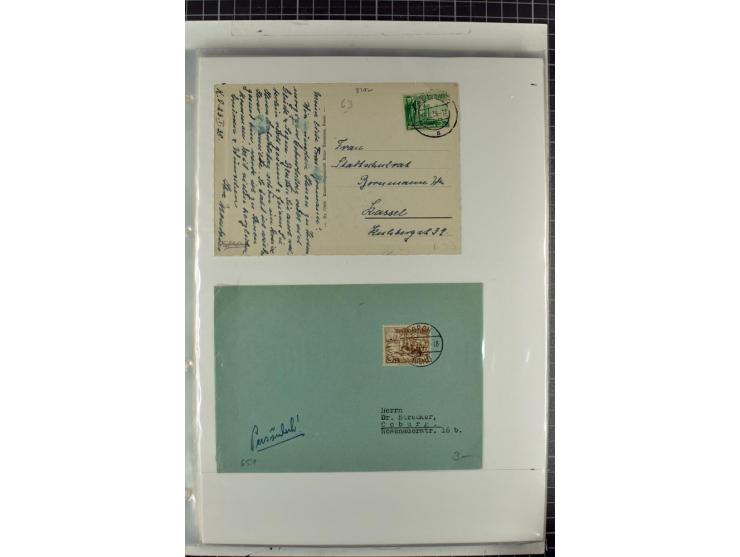 1923/45, meist gestempelte und postfrische Sammlung mit sehr vielen Briefen und Karten, dabei bessere und kpl. Ausgaben, bess
