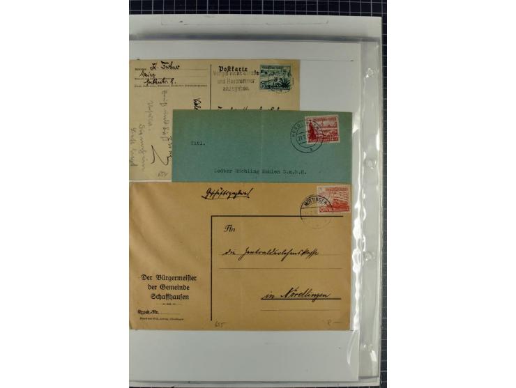 1923/45, meist gestempelte und postfrische Sammlung mit sehr vielen Briefen und Karten, dabei bessere und kpl. Ausgaben, bess
