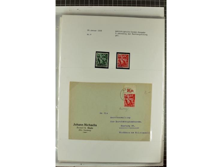 1923/45, meist gestempelte und postfrische Sammlung mit sehr vielen Briefen und Karten, dabei bessere und kpl. Ausgaben, bess