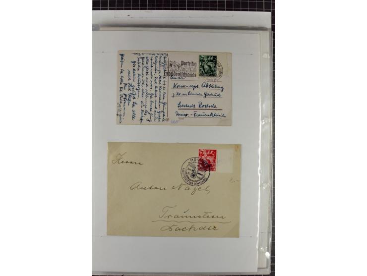 1923/45, meist gestempelte und postfrische Sammlung mit sehr vielen Briefen und Karten, dabei bessere und kpl. Ausgaben, bess