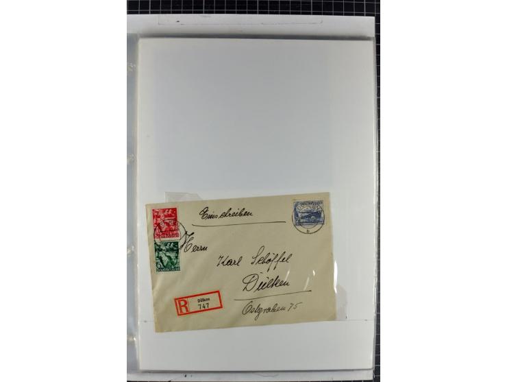1923/45, meist gestempelte und postfrische Sammlung mit sehr vielen Briefen und Karten, dabei bessere und kpl. Ausgaben, bess