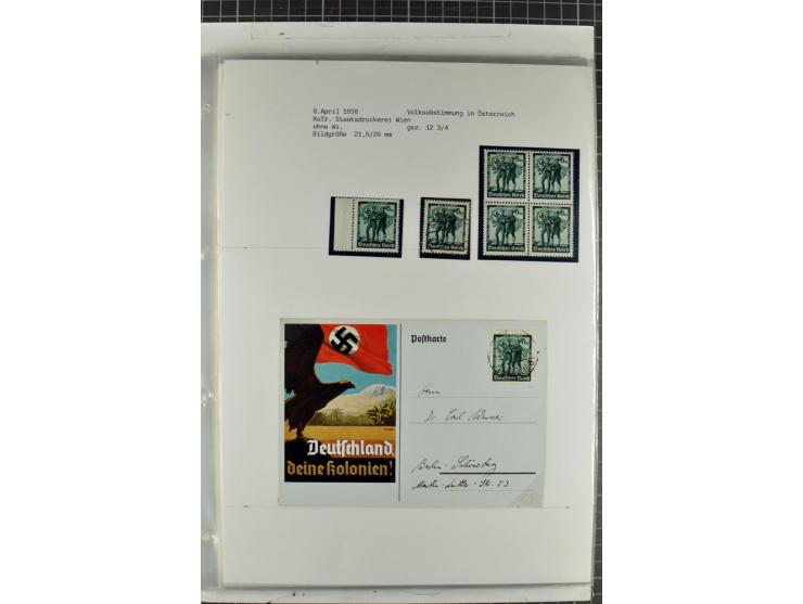 1923/45, meist gestempelte und postfrische Sammlung mit sehr vielen Briefen und Karten, dabei bessere und kpl. Ausgaben, bess