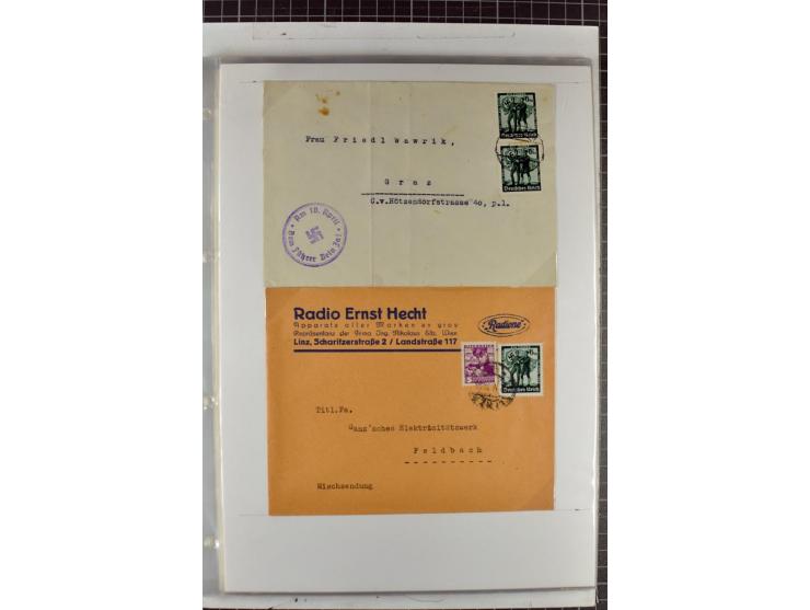 1923/45, meist gestempelte und postfrische Sammlung mit sehr vielen Briefen und Karten, dabei bessere und kpl. Ausgaben, bess
