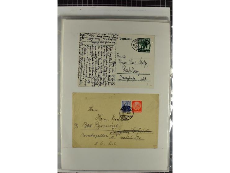 1923/45, meist gestempelte und postfrische Sammlung mit sehr vielen Briefen und Karten, dabei bessere und kpl. Ausgaben, bess