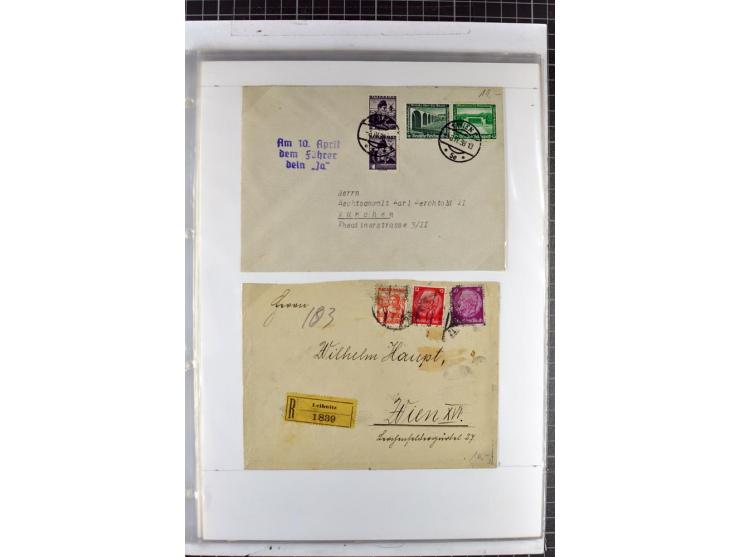 1923/45, meist gestempelte und postfrische Sammlung mit sehr vielen Briefen und Karten, dabei bessere und kpl. Ausgaben, bess