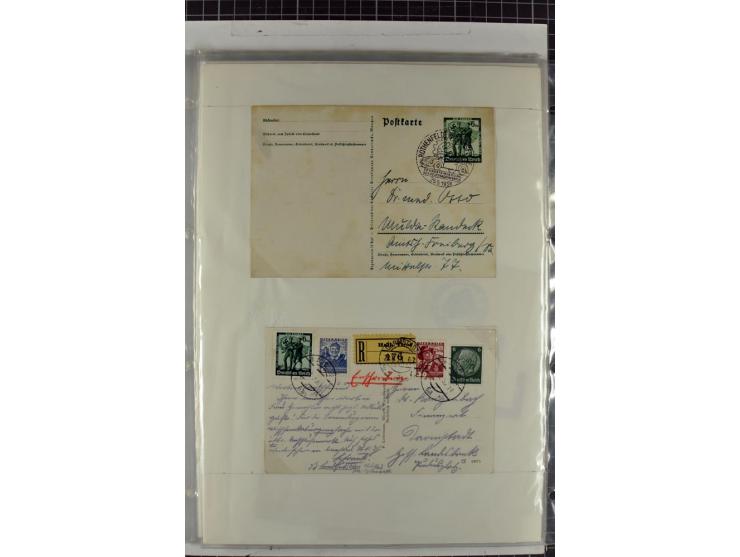 1923/45, meist gestempelte und postfrische Sammlung mit sehr vielen Briefen und Karten, dabei bessere und kpl. Ausgaben, bess