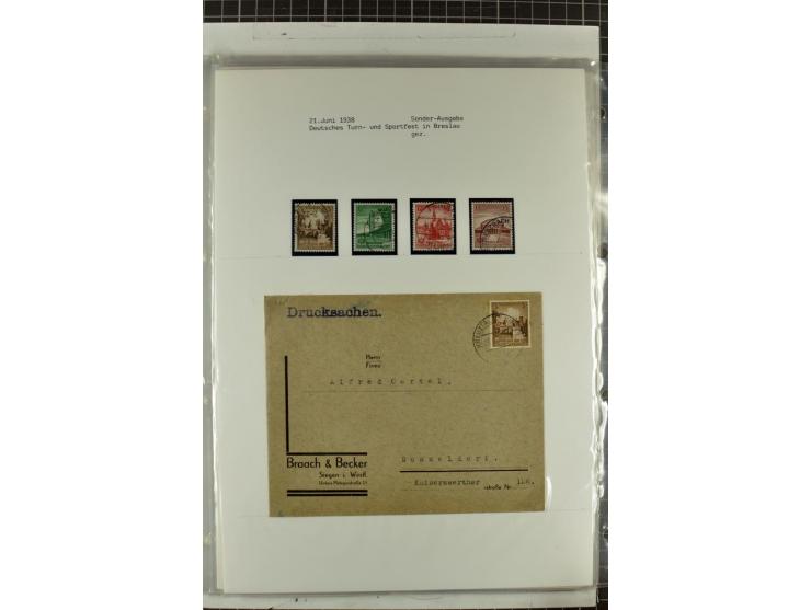 1923/45, meist gestempelte und postfrische Sammlung mit sehr vielen Briefen und Karten, dabei bessere und kpl. Ausgaben, bess
