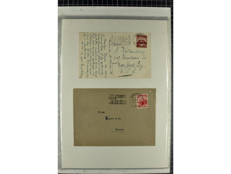1923/45, meist gestempelte und postfrische Sammlung mit sehr vielen Briefen und Karten, dabei bessere und kpl. Ausgaben, bess