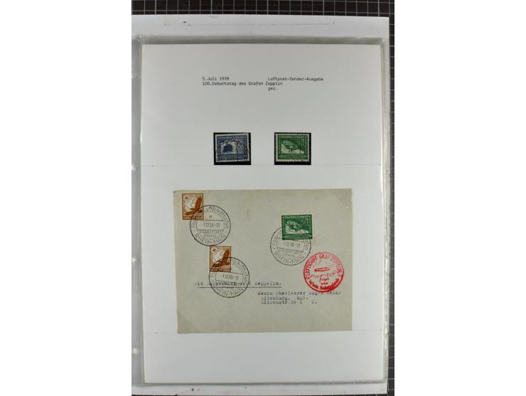 1923/45, meist gestempelte und postfrische Sammlung mit sehr vielen Briefen und Karten, dabei bessere und kpl. Ausgaben, bess