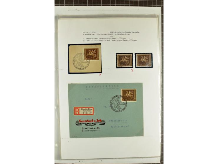 1923/45, meist gestempelte und postfrische Sammlung mit sehr vielen Briefen und Karten, dabei bessere und kpl. Ausgaben, bess