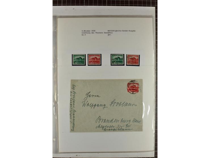 1923/45, meist gestempelte und postfrische Sammlung mit sehr vielen Briefen und Karten, dabei bessere und kpl. Ausgaben, bess