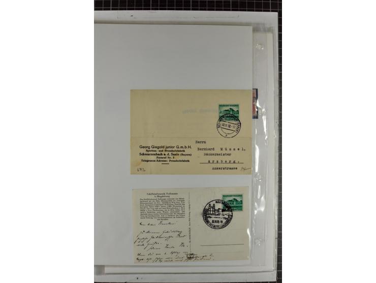 1923/45, meist gestempelte und postfrische Sammlung mit sehr vielen Briefen und Karten, dabei bessere und kpl. Ausgaben, bess