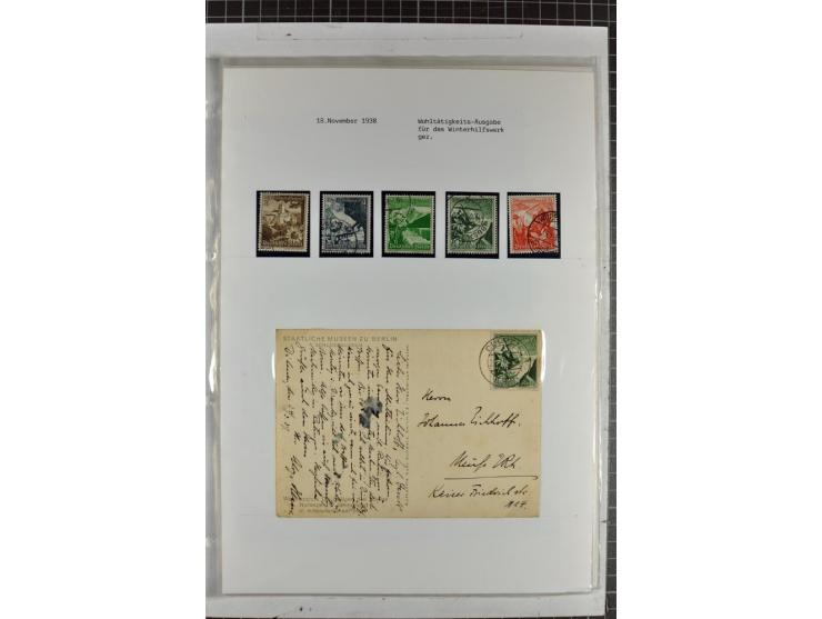 1923/45, meist gestempelte und postfrische Sammlung mit sehr vielen Briefen und Karten, dabei bessere und kpl. Ausgaben, bess