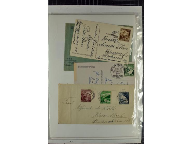 1923/45, meist gestempelte und postfrische Sammlung mit sehr vielen Briefen und Karten, dabei bessere und kpl. Ausgaben, bess