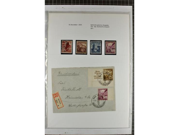 1923/45, meist gestempelte und postfrische Sammlung mit sehr vielen Briefen und Karten, dabei bessere und kpl. Ausgaben, bess