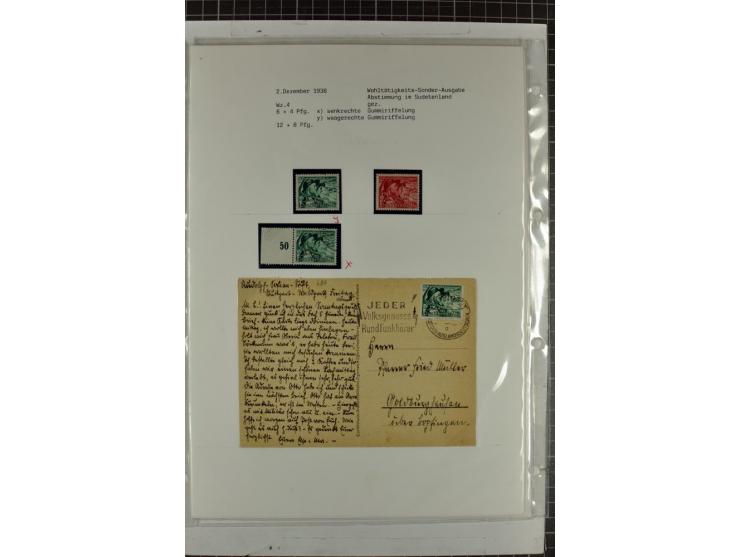 1923/45, meist gestempelte und postfrische Sammlung mit sehr vielen Briefen und Karten, dabei bessere und kpl. Ausgaben, bess