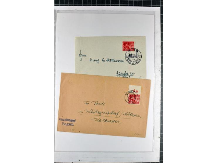 1923/45, meist gestempelte und postfrische Sammlung mit sehr vielen Briefen und Karten, dabei bessere und kpl. Ausgaben, bess