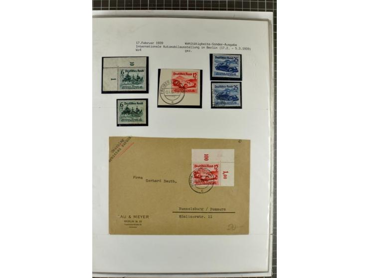 1923/45, meist gestempelte und postfrische Sammlung mit sehr vielen Briefen und Karten, dabei bessere und kpl. Ausgaben, bess