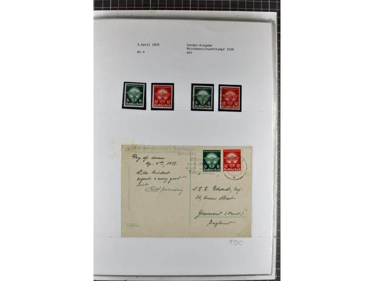 1923/45, meist gestempelte und postfrische Sammlung mit sehr vielen Briefen und Karten, dabei bessere und kpl. Ausgaben, bess