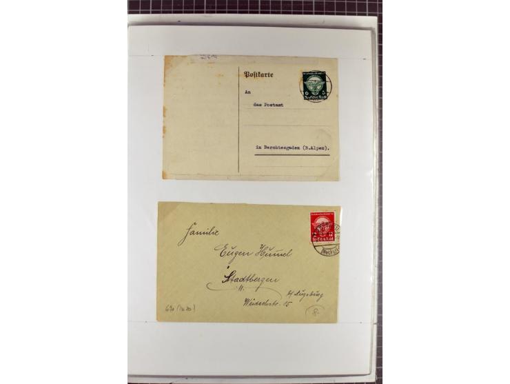 1923/45, meist gestempelte und postfrische Sammlung mit sehr vielen Briefen und Karten, dabei bessere und kpl. Ausgaben, bess