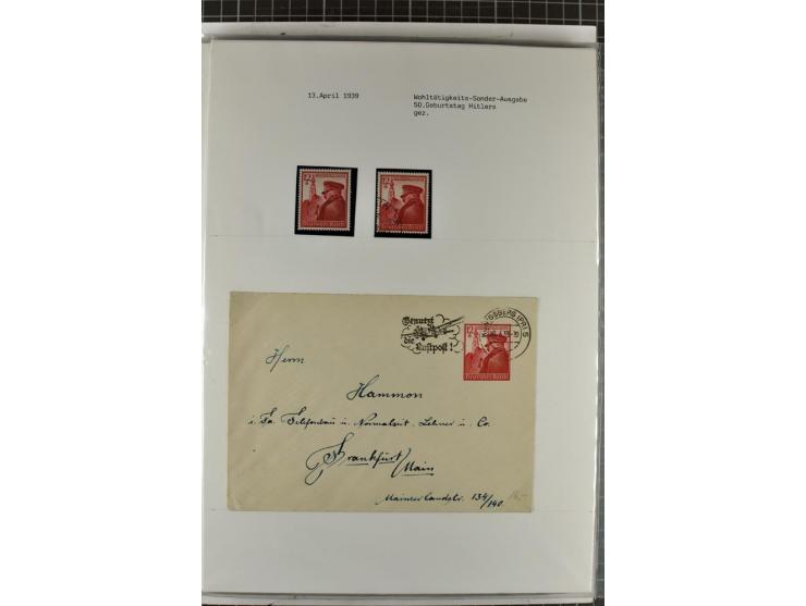 1923/45, meist gestempelte und postfrische Sammlung mit sehr vielen Briefen und Karten, dabei bessere und kpl. Ausgaben, bess