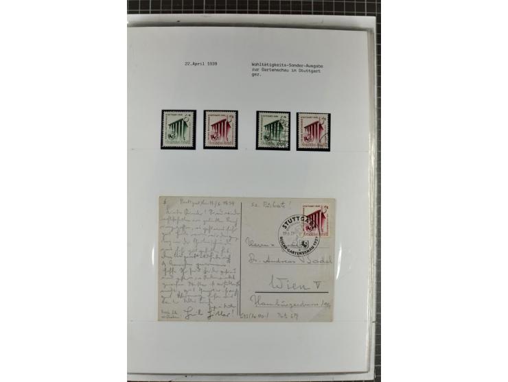 1923/45, meist gestempelte und postfrische Sammlung mit sehr vielen Briefen und Karten, dabei bessere und kpl. Ausgaben, bess