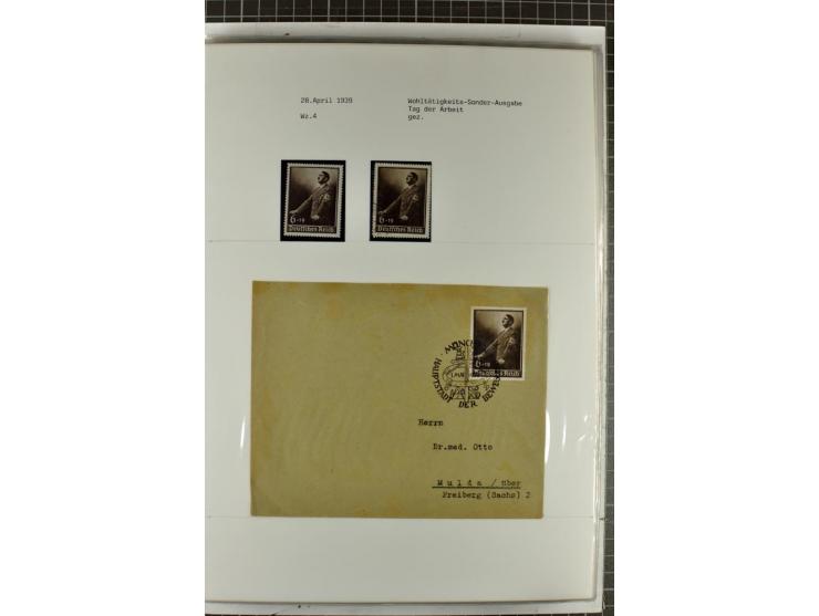 1923/45, meist gestempelte und postfrische Sammlung mit sehr vielen Briefen und Karten, dabei bessere und kpl. Ausgaben, bess