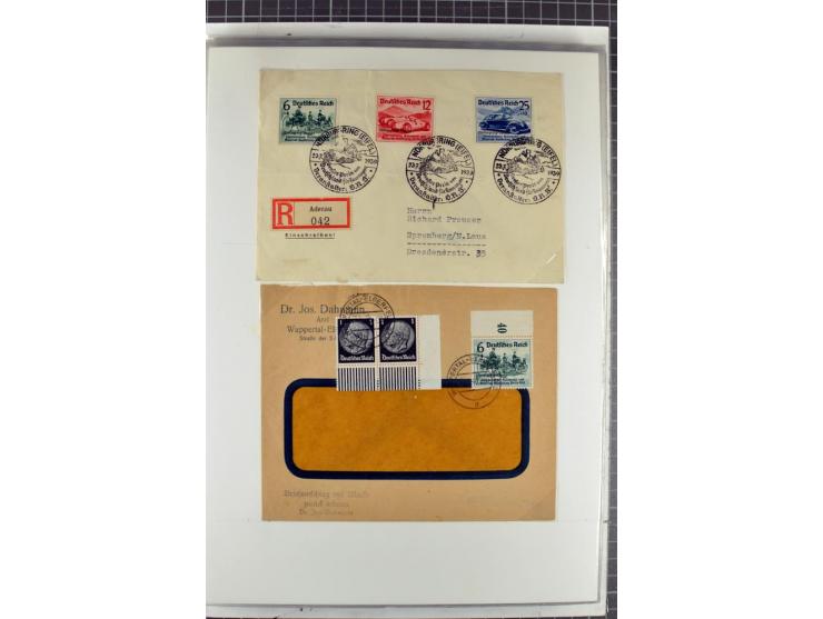 1923/45, meist gestempelte und postfrische Sammlung mit sehr vielen Briefen und Karten, dabei bessere und kpl. Ausgaben, bess