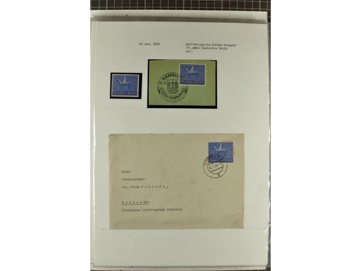 1923/45, meist gestempelte und postfrische Sammlung mit sehr vielen Briefen und Karten, dabei bessere und kpl. Ausgaben, bess