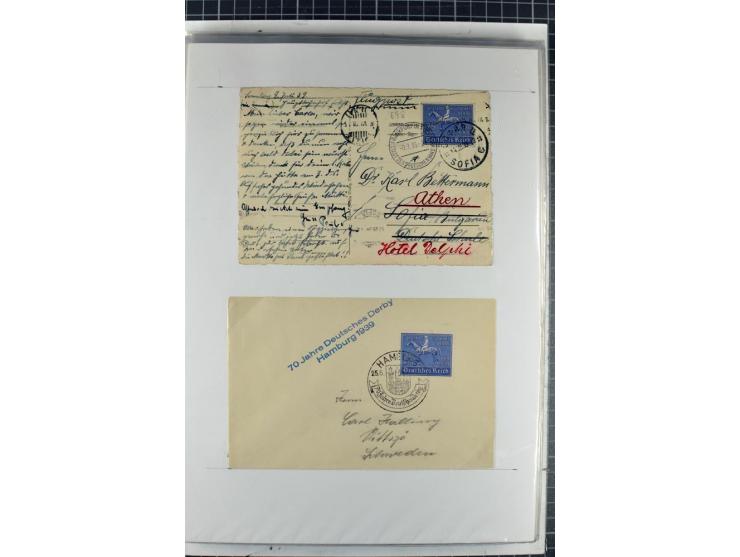 1923/45, meist gestempelte und postfrische Sammlung mit sehr vielen Briefen und Karten, dabei bessere und kpl. Ausgaben, bess