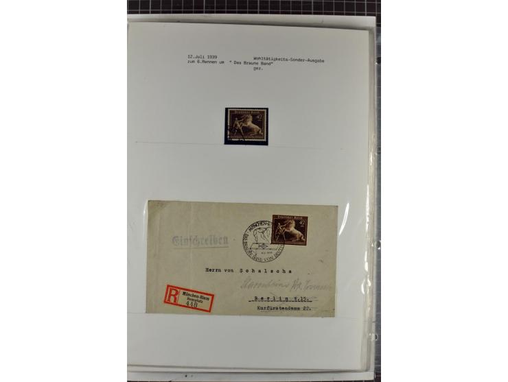 1923/45, meist gestempelte und postfrische Sammlung mit sehr vielen Briefen und Karten, dabei bessere und kpl. Ausgaben, bess