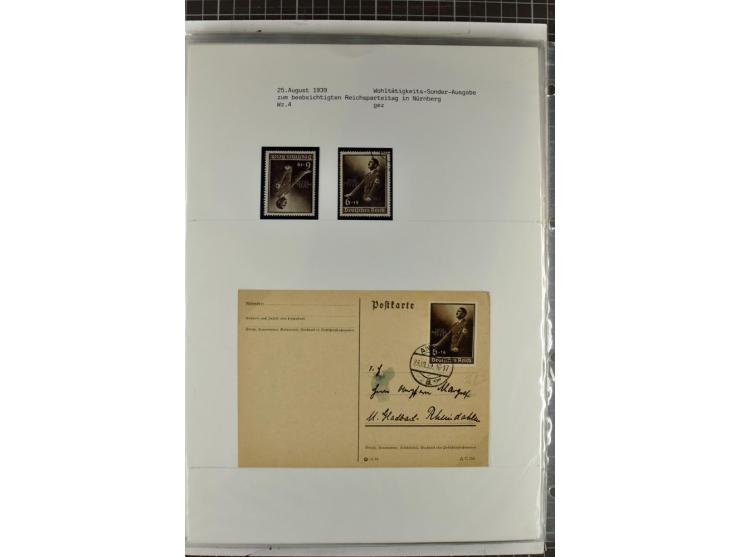 1923/45, meist gestempelte und postfrische Sammlung mit sehr vielen Briefen und Karten, dabei bessere und kpl. Ausgaben, bess
