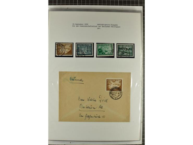 1923/45, meist gestempelte und postfrische Sammlung mit sehr vielen Briefen und Karten, dabei bessere und kpl. Ausgaben, bess