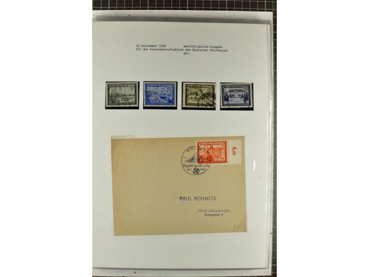 1923/45, meist gestempelte und postfrische Sammlung mit sehr vielen Briefen und Karten, dabei bessere und kpl. Ausgaben, bess