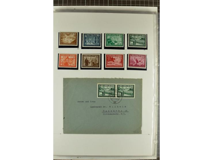 1923/45, meist gestempelte und postfrische Sammlung mit sehr vielen Briefen und Karten, dabei bessere und kpl. Ausgaben, bess