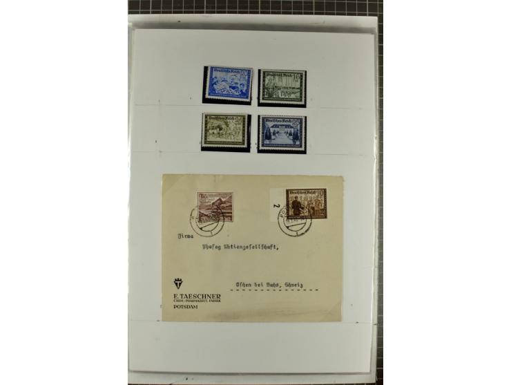 1923/45, meist gestempelte und postfrische Sammlung mit sehr vielen Briefen und Karten, dabei bessere und kpl. Ausgaben, bess