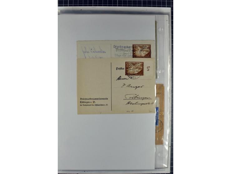 1923/45, meist gestempelte und postfrische Sammlung mit sehr vielen Briefen und Karten, dabei bessere und kpl. Ausgaben, bess