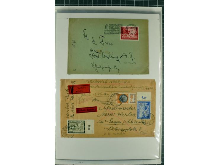 1923/45, meist gestempelte und postfrische Sammlung mit sehr vielen Briefen und Karten, dabei bessere und kpl. Ausgaben, bess