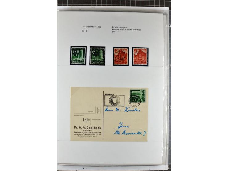 1923/45, meist gestempelte und postfrische Sammlung mit sehr vielen Briefen und Karten, dabei bessere und kpl. Ausgaben, bess