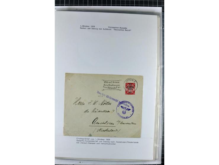 1923/45, meist gestempelte und postfrische Sammlung mit sehr vielen Briefen und Karten, dabei bessere und kpl. Ausgaben, bess
