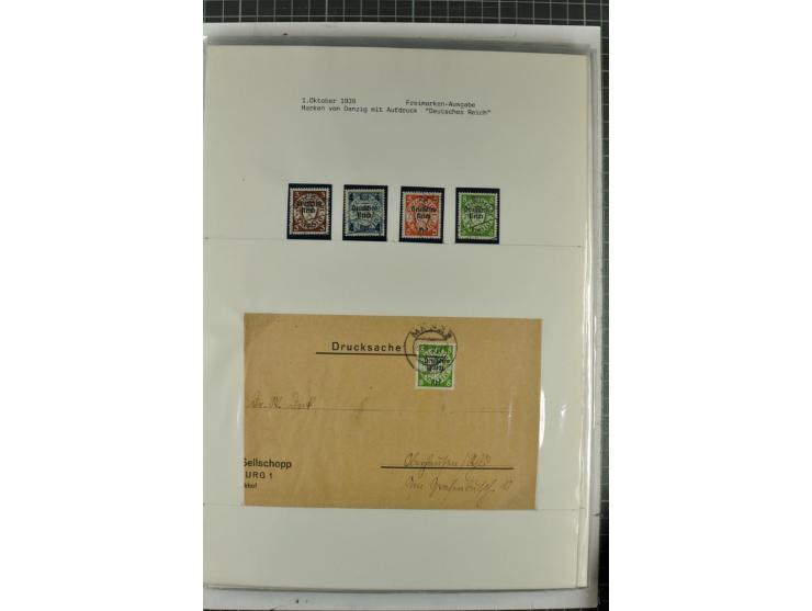 1923/45, meist gestempelte und postfrische Sammlung mit sehr vielen Briefen und Karten, dabei bessere und kpl. Ausgaben, bess