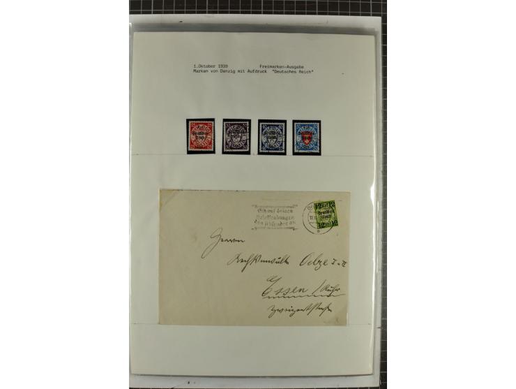 1923/45, meist gestempelte und postfrische Sammlung mit sehr vielen Briefen und Karten, dabei bessere und kpl. Ausgaben, bess