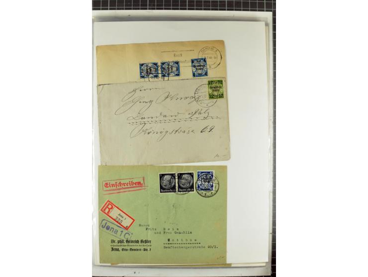 1923/45, meist gestempelte und postfrische Sammlung mit sehr vielen Briefen und Karten, dabei bessere und kpl. Ausgaben, bess