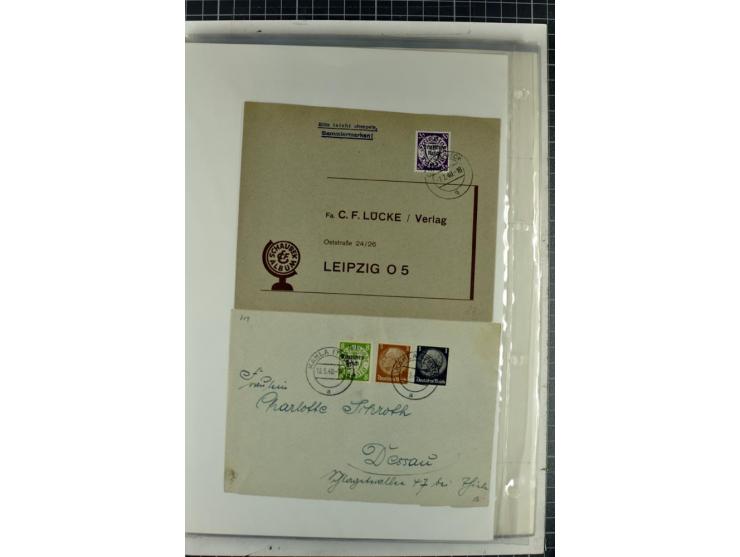1923/45, meist gestempelte und postfrische Sammlung mit sehr vielen Briefen und Karten, dabei bessere und kpl. Ausgaben, bess