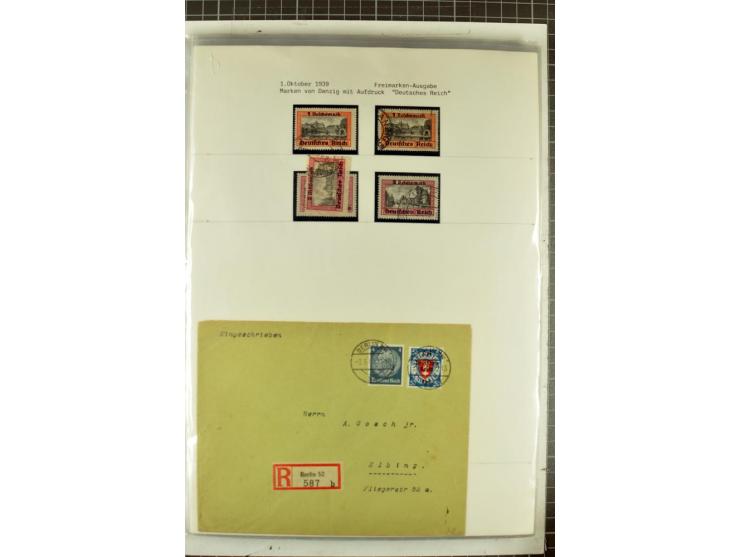 1923/45, meist gestempelte und postfrische Sammlung mit sehr vielen Briefen und Karten, dabei bessere und kpl. Ausgaben, bess