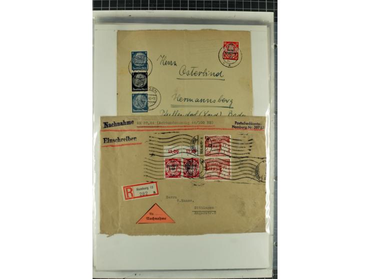 1923/45, meist gestempelte und postfrische Sammlung mit sehr vielen Briefen und Karten, dabei bessere und kpl. Ausgaben, bess