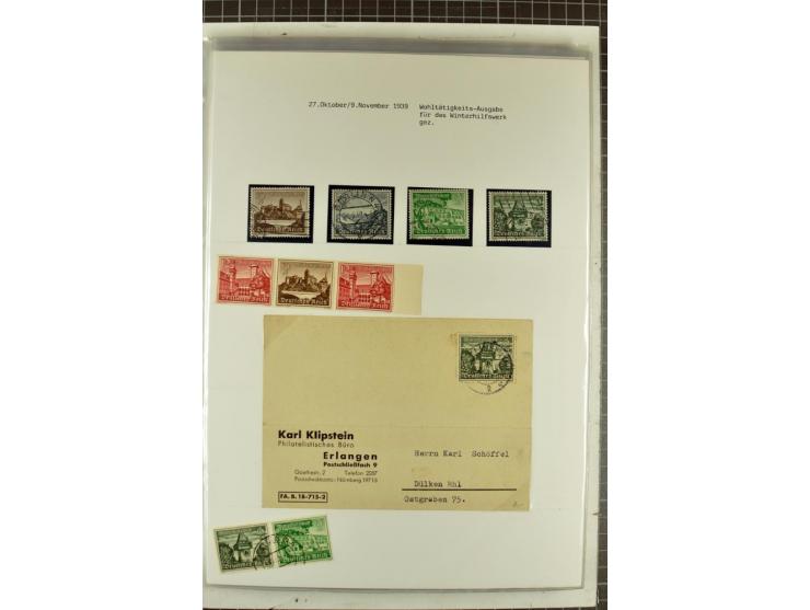 1923/45, meist gestempelte und postfrische Sammlung mit sehr vielen Briefen und Karten, dabei bessere und kpl. Ausgaben, bess