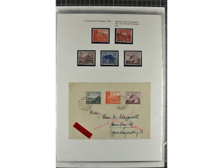 1923/45, meist gestempelte und postfrische Sammlung mit sehr vielen Briefen und Karten, dabei bessere und kpl. Ausgaben, bess